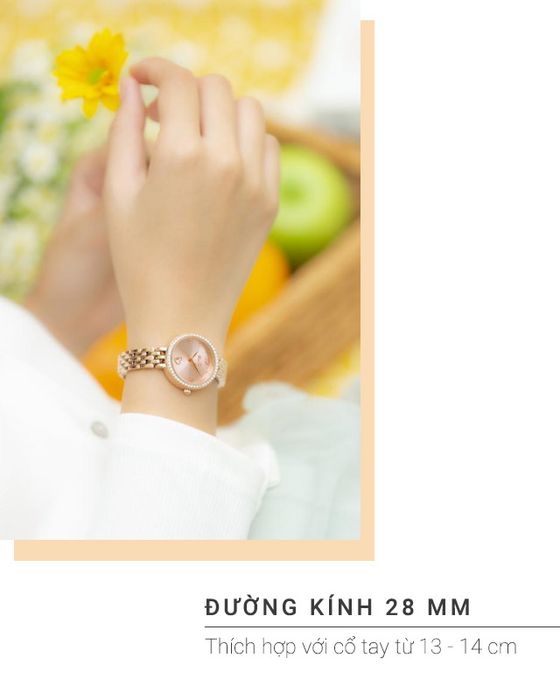 Đồng hồ Nữ Elio ES044-01 có đường kính mặt 28 mm