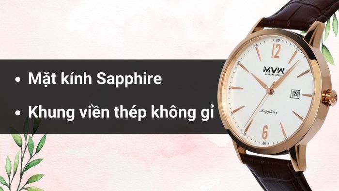 Chất liệu mặt kính và khung viền của mẫu đồng hồ