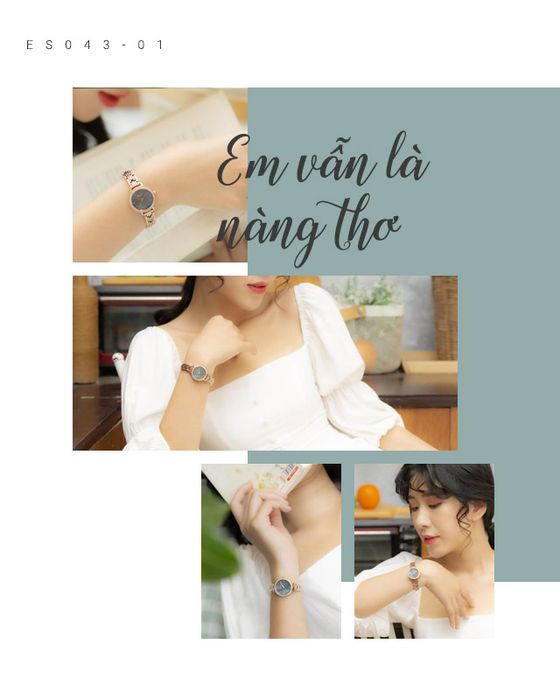 Đồng hồ Nữ Elio ES043-01 đơn giản, tinh tế