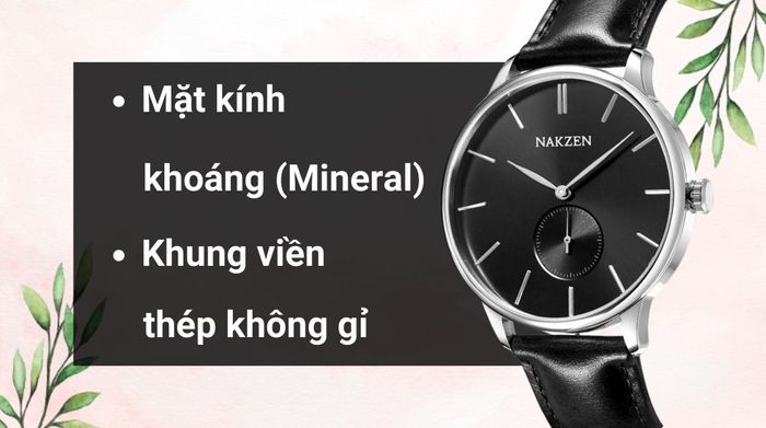 Chất liệu mặt kính và khung viền của mẫu đồng hồ