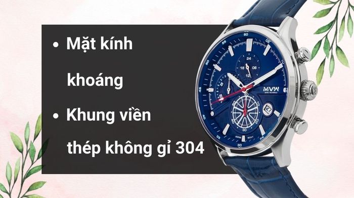 Chất liệu mặt kính và khung viền của mẫu đồng hồ
