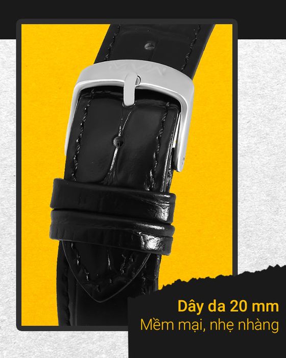 Đồng hồ nam MVW ML052-01 có dây đeo da êm ái