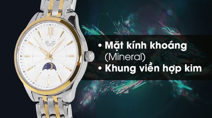 Đồng hồ nữ Elio ES023-C2 có khả năng chịu va đập tốt