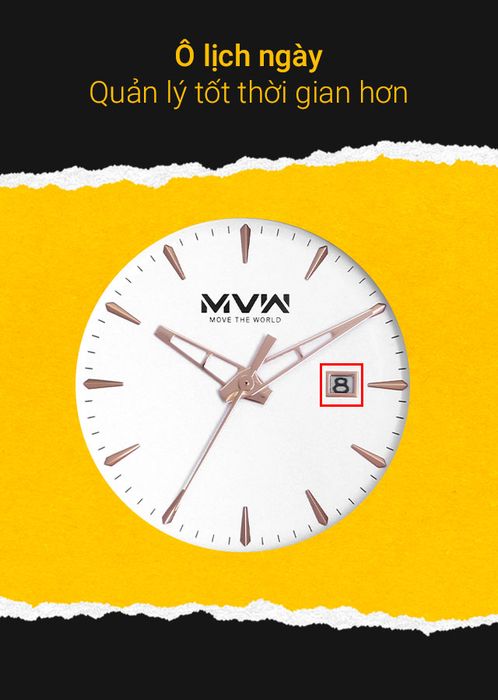 Đồng hồ nam MWW ML038-01 có ô lịch ngày tiện lợi
