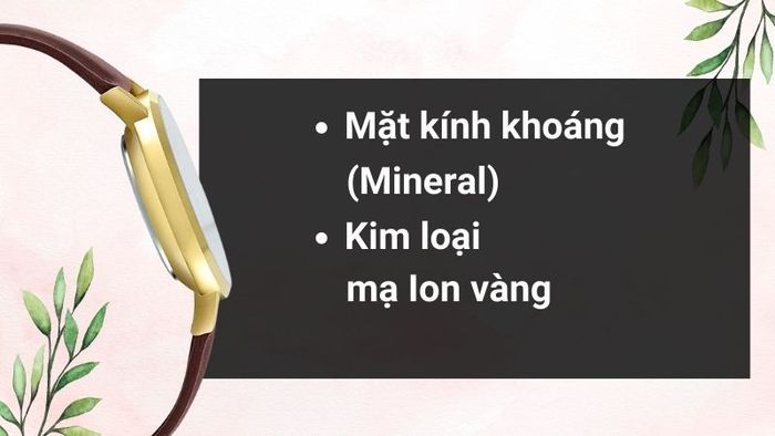 Chất liệu mặt kính và khung viền của mẫu đồng hồ