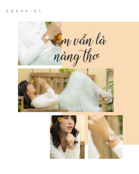 Đồng hồ Nữ Elio ES044-01 đơn giản, nữ tính