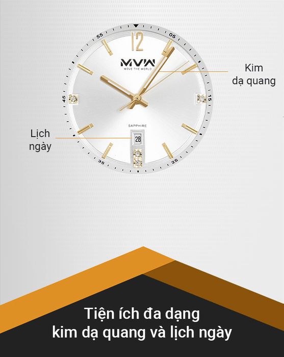 Đồng hồ Nam MVW MS074-01 có tiện ích đa dạng