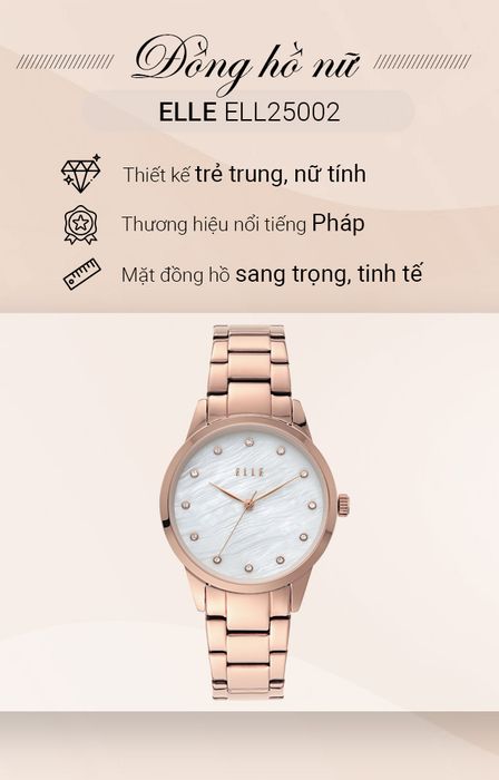 Tổng quan về đồng hồ nữ ELLE ELL25002