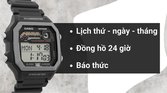 Tiện ích của mẫu đồng hồ