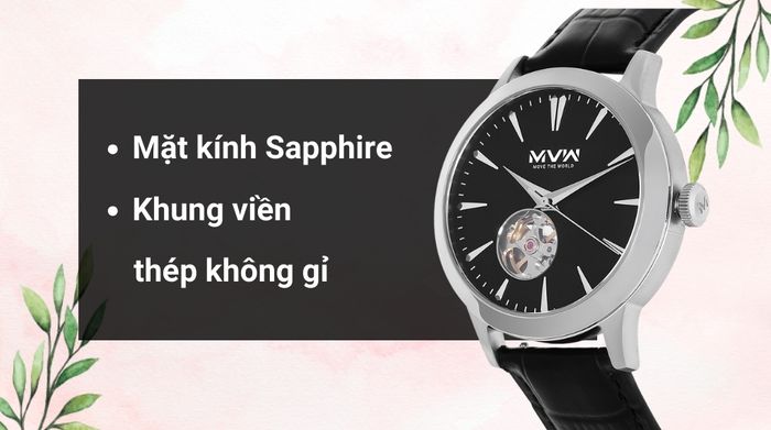 Chất liệu mặt kính và khung viền của mẫu đồng hồ