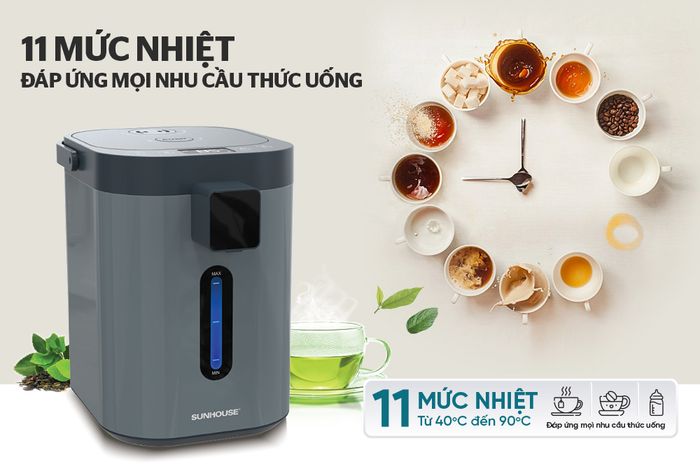 Bình thủy điện Sunhouse SHD1440 3.2 lít - Mức nhiệt