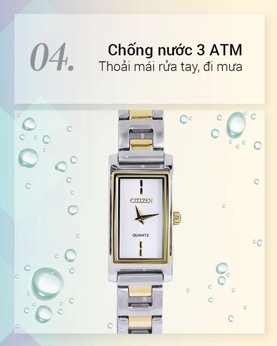 Đồng hồ nữ Citizen EZ6364-83A có hệ số chống nước 3 ATM