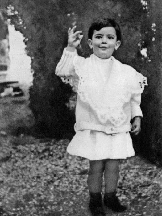 Spanish painter Salvador Dalí (1904-1989) as a child around 1906