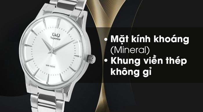 Đồng hồ nam Q&Q S398J201Y có khả năng chịu va đập tốt