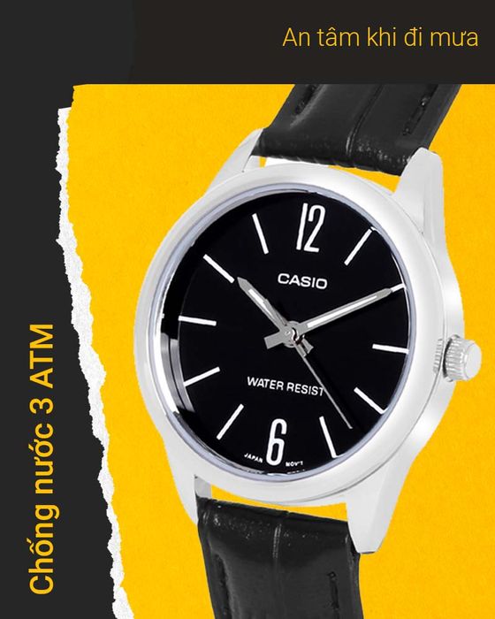 Đồng hồ Nữ Casio LTP-V005L-1BUDF có hệ số chống nước 3 ATM