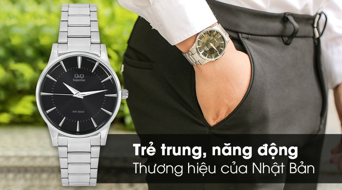 Đồng hồ nam Q&Q S398J202Y mang thiết kế hiện đại