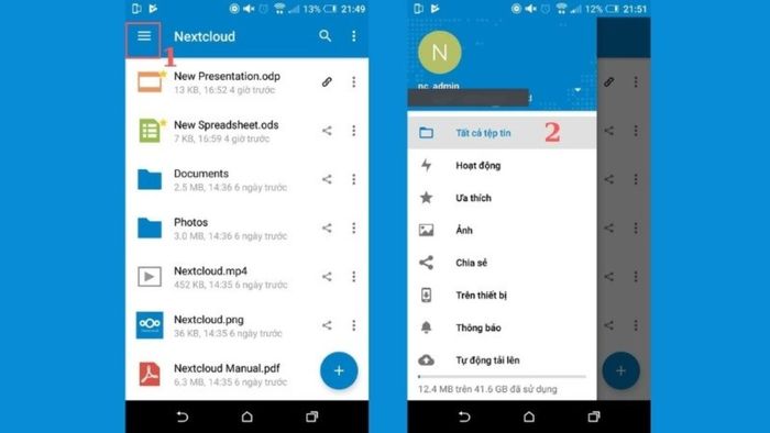 Quản lý File trên Nextcloud