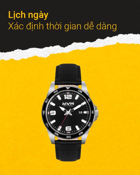 Đồng hồ Nam MWW MP007-01 hỗ trợ tiện ích lịch ngày