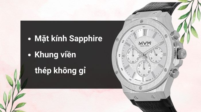 Chất liệu mặt kính và khung viền của mẫu đồng hồ