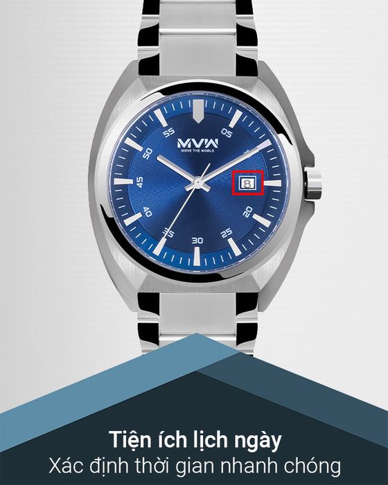 Đồng hồ Nam MVW MS052-01 có tiện ích lịch ngày