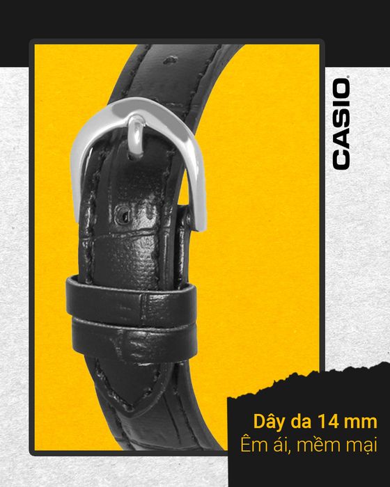 Đồng hồ Nữ Casio LTP-V002L-1BUDF có dây đeo bằng da
