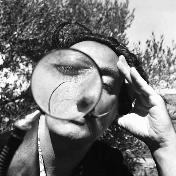 Salvador Dalí with Magnified Eye