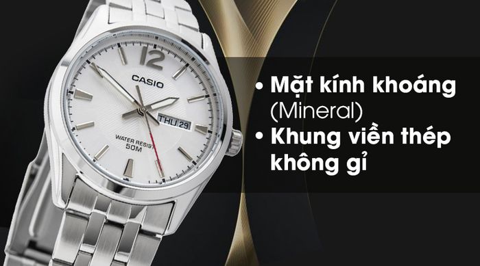Đồng hồ nam Casio MTP-1335D-7AVDF có khả năng chịu va đập tốt
