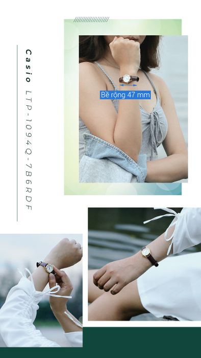 Trên tay đồng hồ Nữ Casio LTP-1094Q-7B6RDF