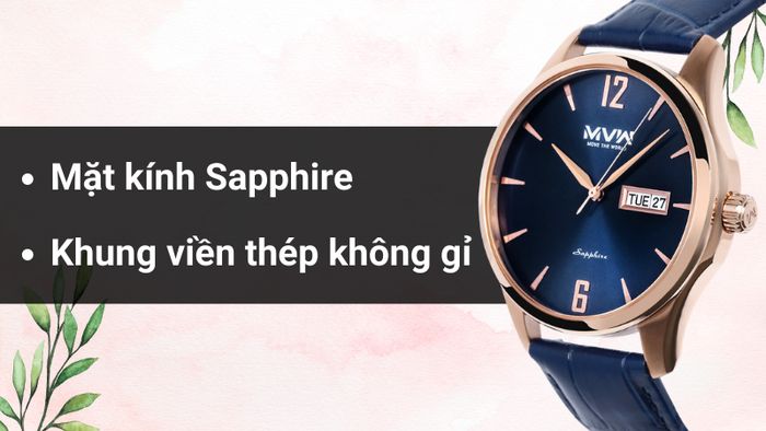Chất liệu mặt kính và khung viền của mẫu đồng hồ