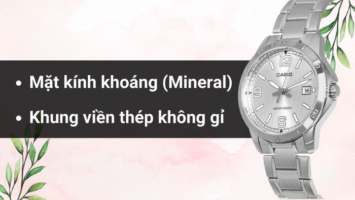 Chất liệu mặt kính và khung viền của mẫu đồng hồ