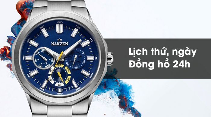 Đồng hồ nam Nakzen SS5038G-2 có nhiều tiện ích khác