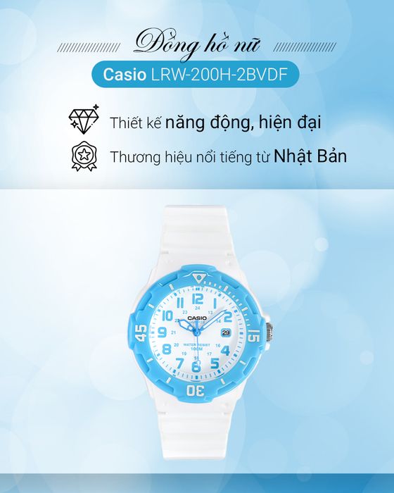Tổng quan Đồng hồ Nữ Casio LRW-200H-2BVDF