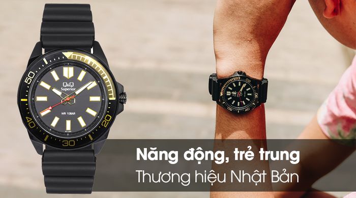 Đồng hồ Nam Q&Q S374J502Y có thiết kế trẻ trung và đầy năng động