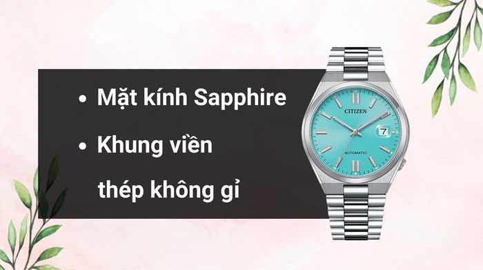 Chất liệu mặt kính và khung viền của mẫu đồng hồ