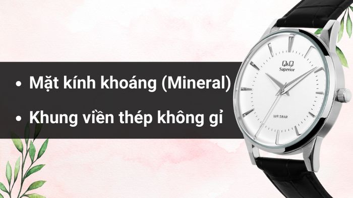 Chất liệu mặt kính và khung viền của mẫu đồng hồ