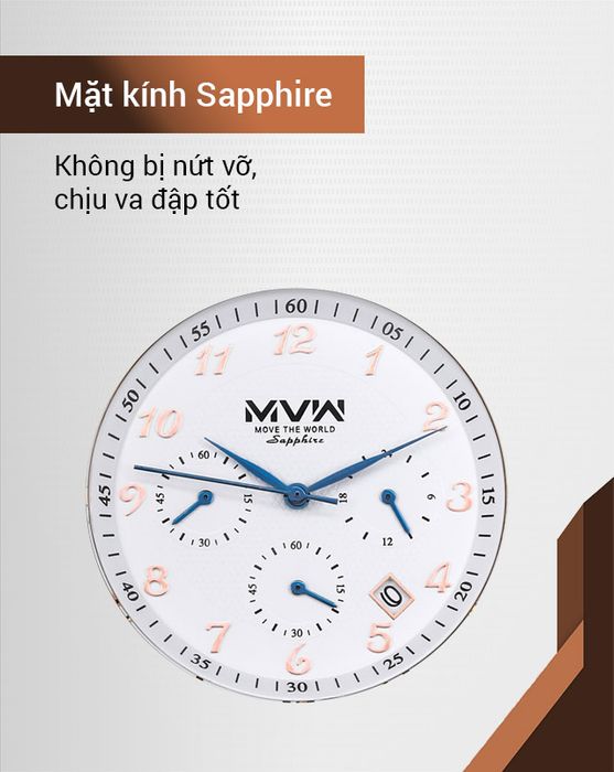 Đồng hồ nam MVW ML047-01 có mặt kính Sapphire cao cấp