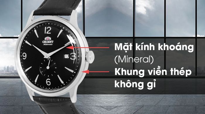 Đồng hồ nam Orient RA-AP0005B10B - Cơ tự động sở hữu khung viền bằng thép không gỉ, mặt kính khoáng