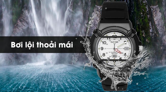 Đồng hồ Nam Casio HDA-600B-7BVDF có độ chống nước 10 ATM thoải mái khi bơi lội