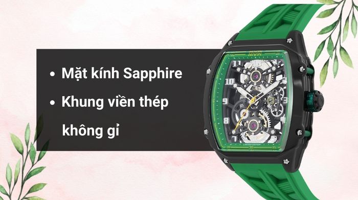 Chất liệu mặt kính và khung viền của mẫu đồng hồ