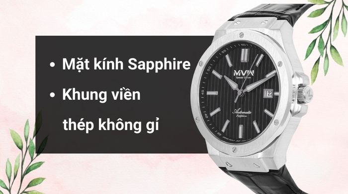 Chất liệu mặt kính và khung viền của mẫu đồng hồ
