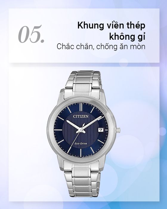 Đồng hồ Nữ Citizen FE6011-81L có khung viền chắc chắn