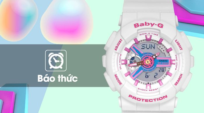 Đồng hồ Nữ Baby-G BA-110NR-8ADR có báo thức tiện ích