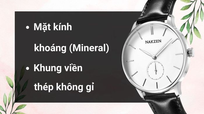 Chất liệu mặt kính và khung viền của mẫu đồng hồ