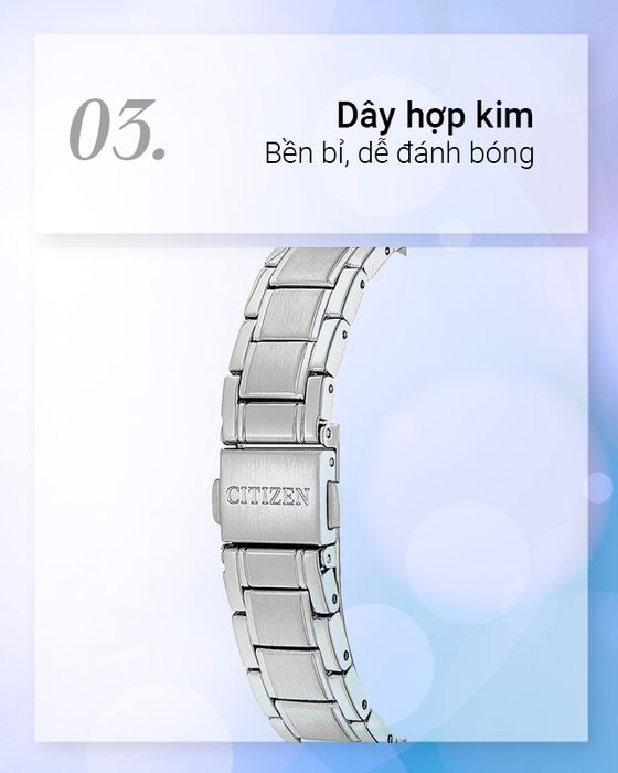 Đồng hồ Nữ Citizen FE6011-81L có dây hợp kim bền bỉ