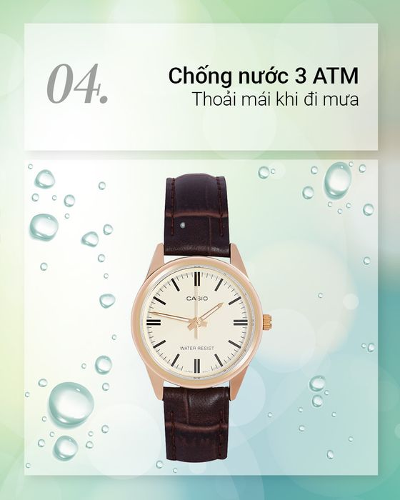 Đồng hồ Nữ Casio LTP-V005GL-9AUDF chống nước 3 ATM