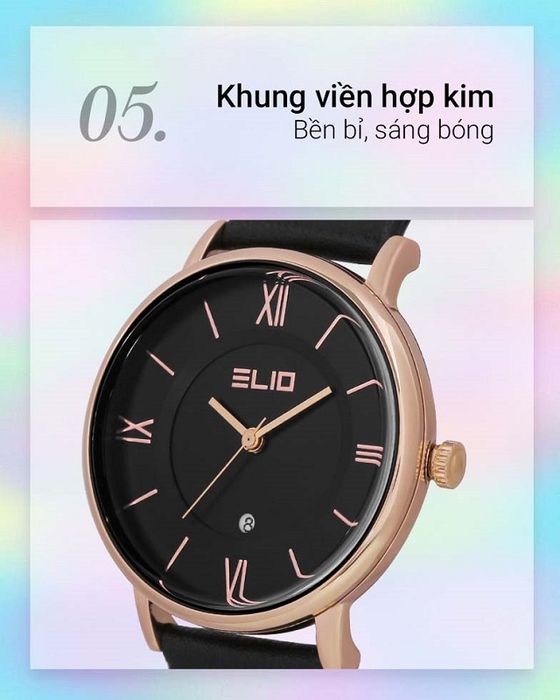 Đồng hồ Nữ Elio EL053-02 có khung viền cứng cáp
