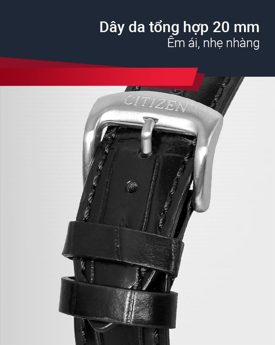 Đồng hồ Nam Citizen C7 NH8390-20H có dây đeo da tổng hợp nhẹ nhàng
