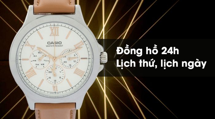 Đồng hồ nam Casio MTP-V300L-7A2UDF được trang bị thêm nhiều tính năng tiện ích