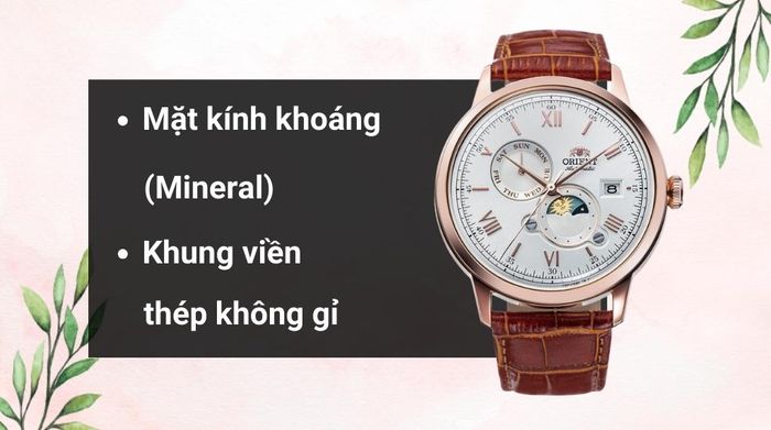 Chất liệu mặt kính và khung viền của mẫu đồng hồ