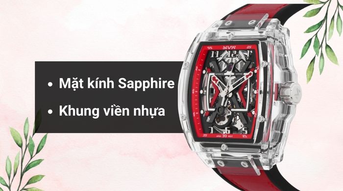 Chất liệu mặt kính và khung viền của mẫu đồng hồ